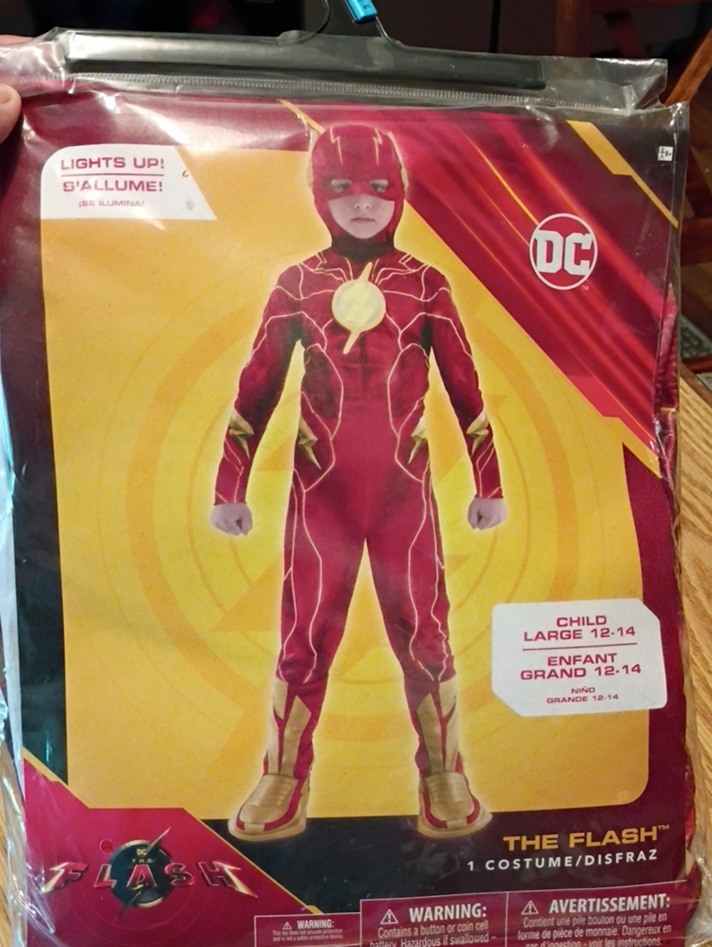 DC The Flash Kids Costume - Red and Gold Lightning Suit